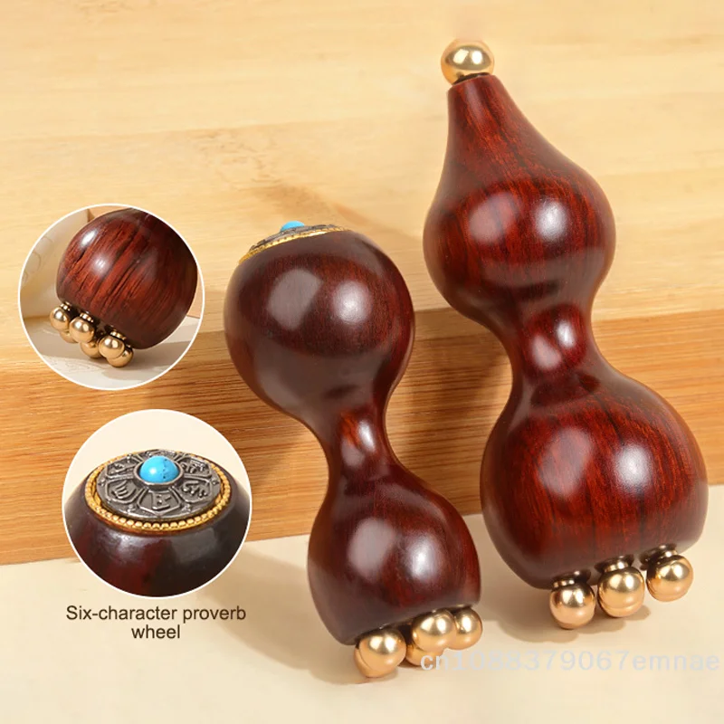 

[ZYAS]Eye Relaxation Spot Meridians Acupoint Massage Handheld Professional Seedpod Brass Rosewood Facial Lifting Gua Sha Tool