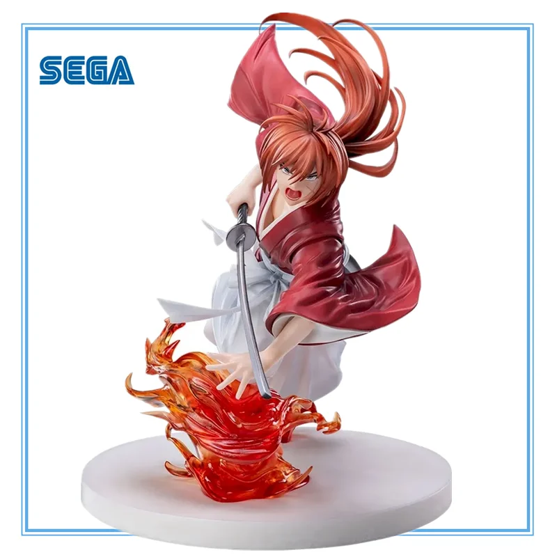 in stock Original Genuine SEGA Rurouni Kenshin 18cm Himura Kenshin PVC Action Figure Anime Collect Model Toy Doll Gift