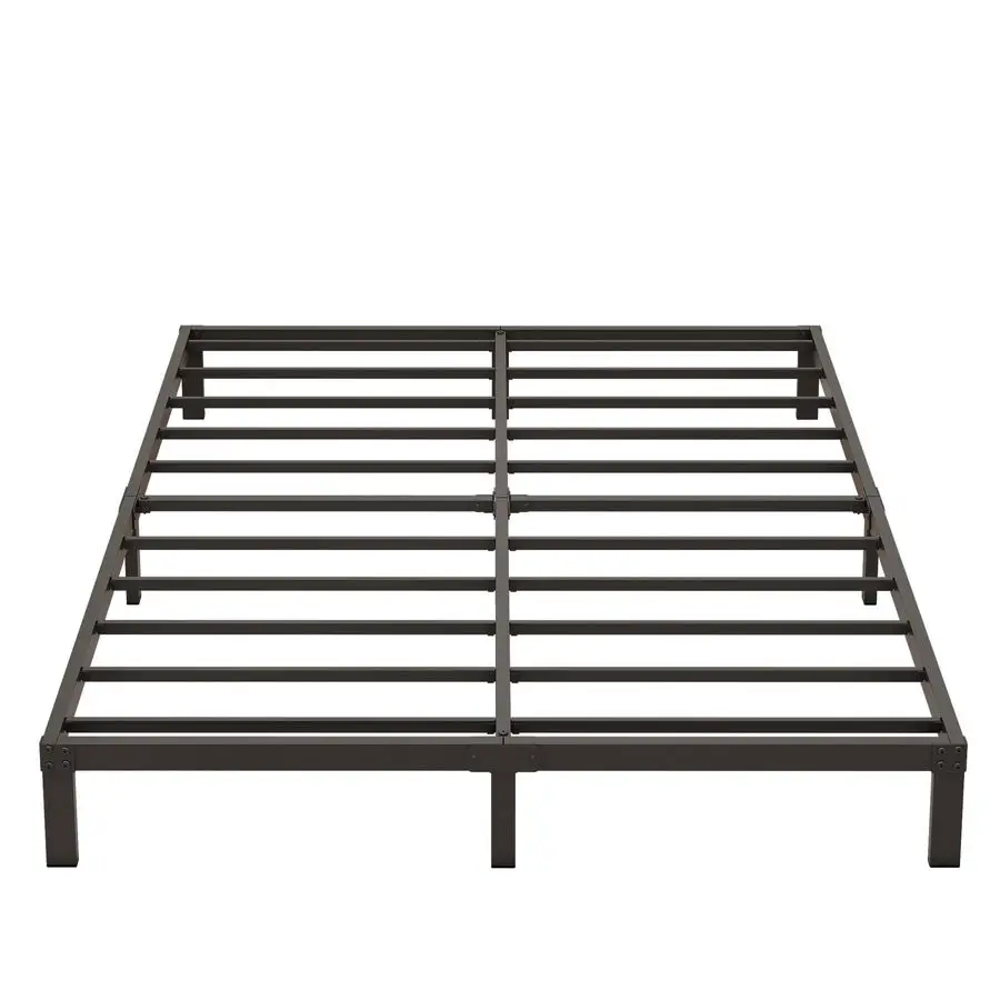 Inch Low Full Size Bed Frame Heavy Duty Metal Platform, No Box Spring Needed, Easy Assembly Mattress Foundation, No Noise, Black