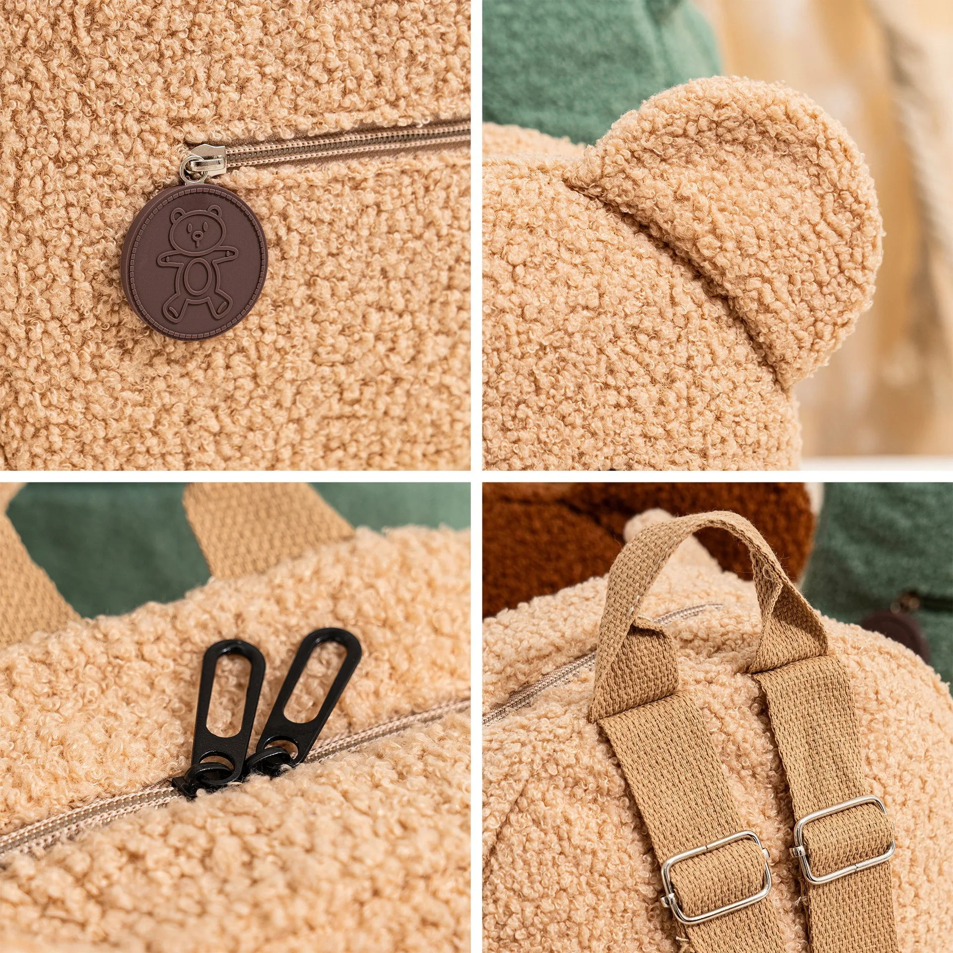 حقيبة ظهر نسائية من صوف امبسوول بتصميم جديد 2025، طراز كوري، لون خالص، حقيبة طالب، إبداعية ولطيفة #5