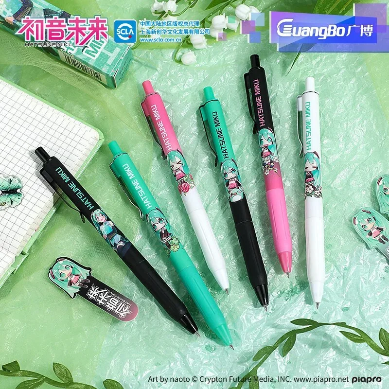 Imagem -02 - Hatsune Miku Neutro Gel Pen Caneta de Escrita de Estudante Adolescente Bonito Papelaria de Embalagem Independente Alta Beleza Atacado 24 Pcs