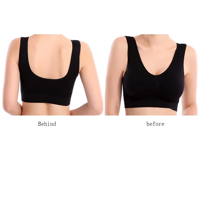 Plus Size M-5XL Seamless Sports Bras For Women Bra With Pads toBralette Push Up Brassiere Vest Wireless Active Top Underwear