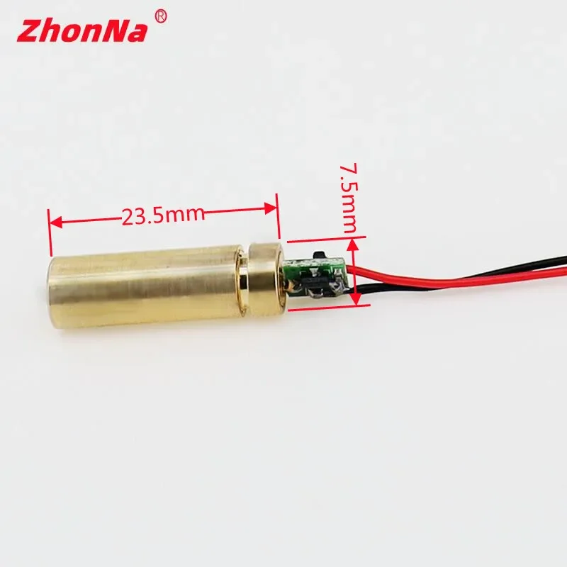 Czerwony Laser punktowy 635 nm5mw ModulDC wchodzi 3V/5V metalowe tarczowe źródło fotoelektryczne typu BronzeHead wolne od producenta dostosowania7,5 x 23,5mm