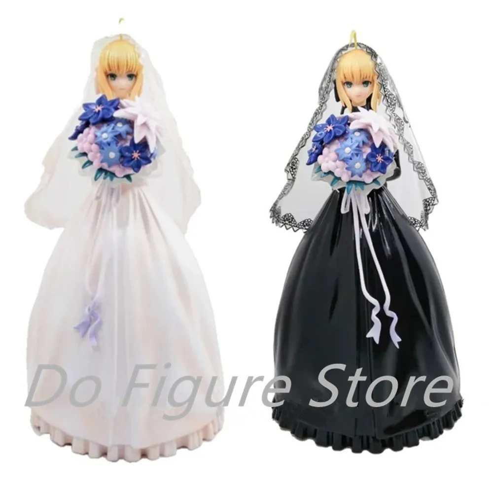 25cm Fate/stay Night Anime Figure 10th Anniversary Action Figure Pvc Wedding Dresses Saber Collectible Model Toy