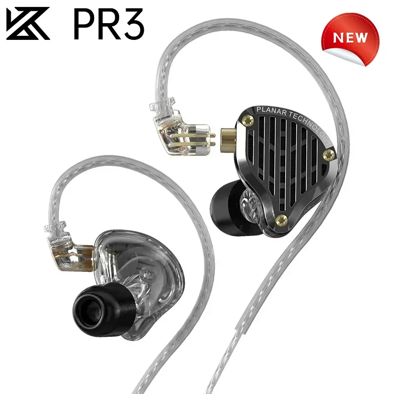 

KZ PR3 NEW In Ear Earphones 13.2MM Planar Driver Wired HiFi Bass Monitor Earbuds Wired Headset PR2 PR1 ZAS ZAR