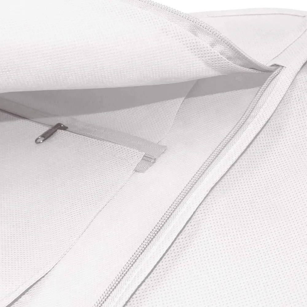 

183cm Wedding Dress Garment Bag with Zip Storage Bag Anti-Dust Breathable Garment Bags Double-layer Long Wedding Dust Cover