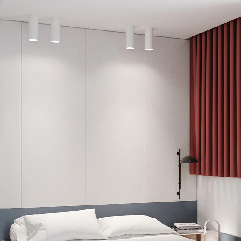 Lámpara de techo Led de iluminación interior nórdica, tubo largo montado en superficie, punto de luz para sala de estar, dormitorio, pasillo, tienda de arte