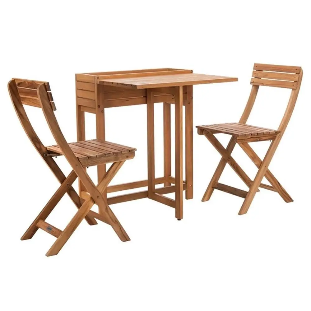 

PAT7046A Outdoor Collection Walten Natural Flower Shelf 3Piece Bistro Set