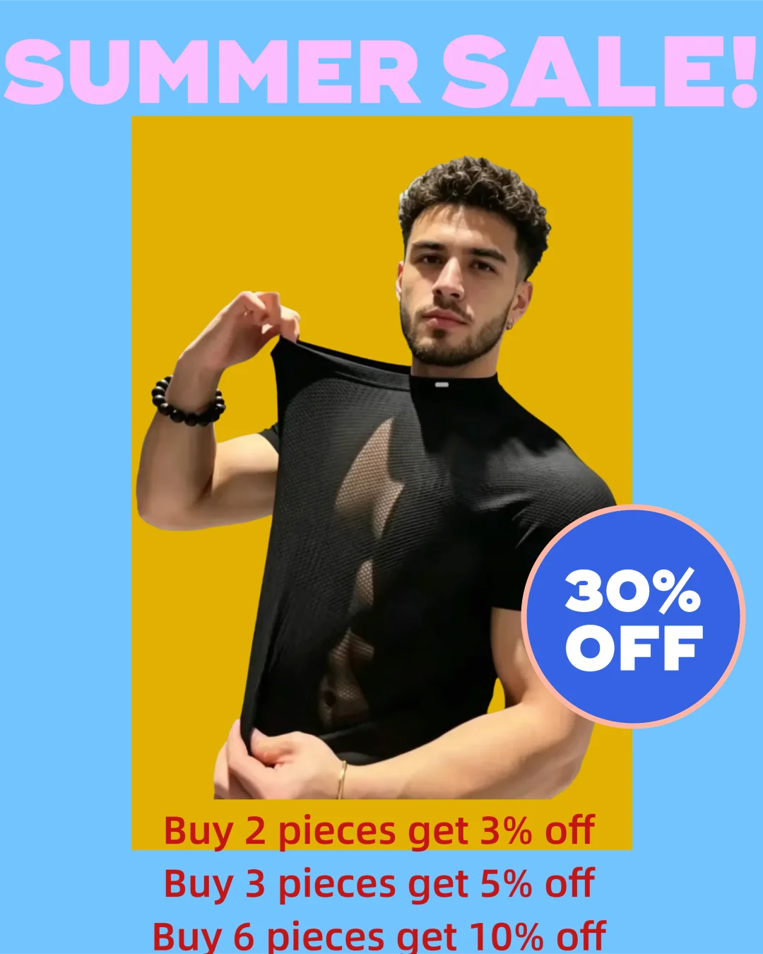 New Men's T-Shirt Men's Short Sleeve Honeycomb Pattern Quick Dry Ice Skin Cool Feeling Breathable Wicking Elastic Sportswear