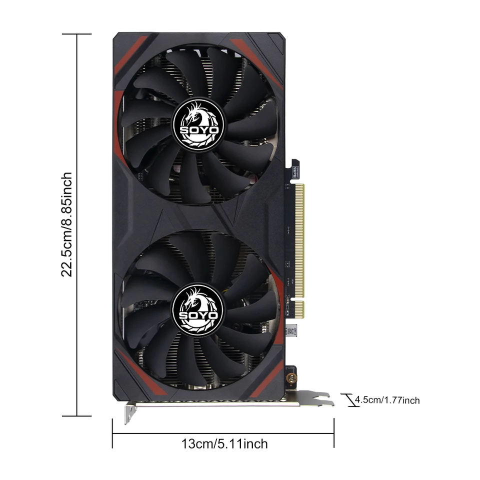 SOYO Radeon RX7600 8GB グラフィックボード　新品未使用 SOYO AMD Radeon RX7600 8GB Gaming Graphics Card GDDR6 Memory