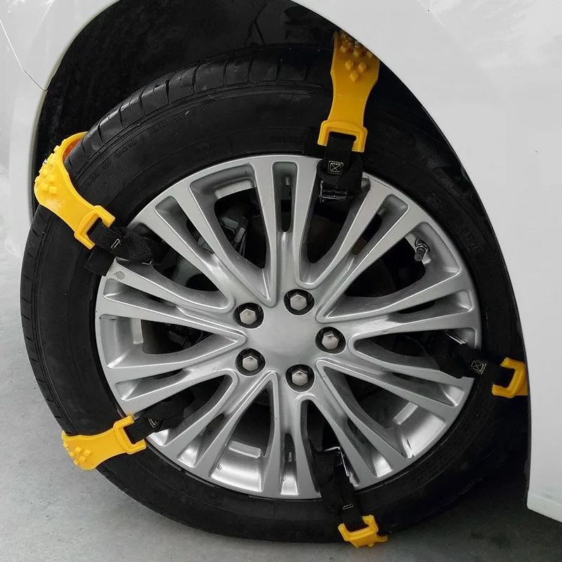 Automobile snow widened tire snow chain (10 pieces) universal beef tendon thickened snow chain