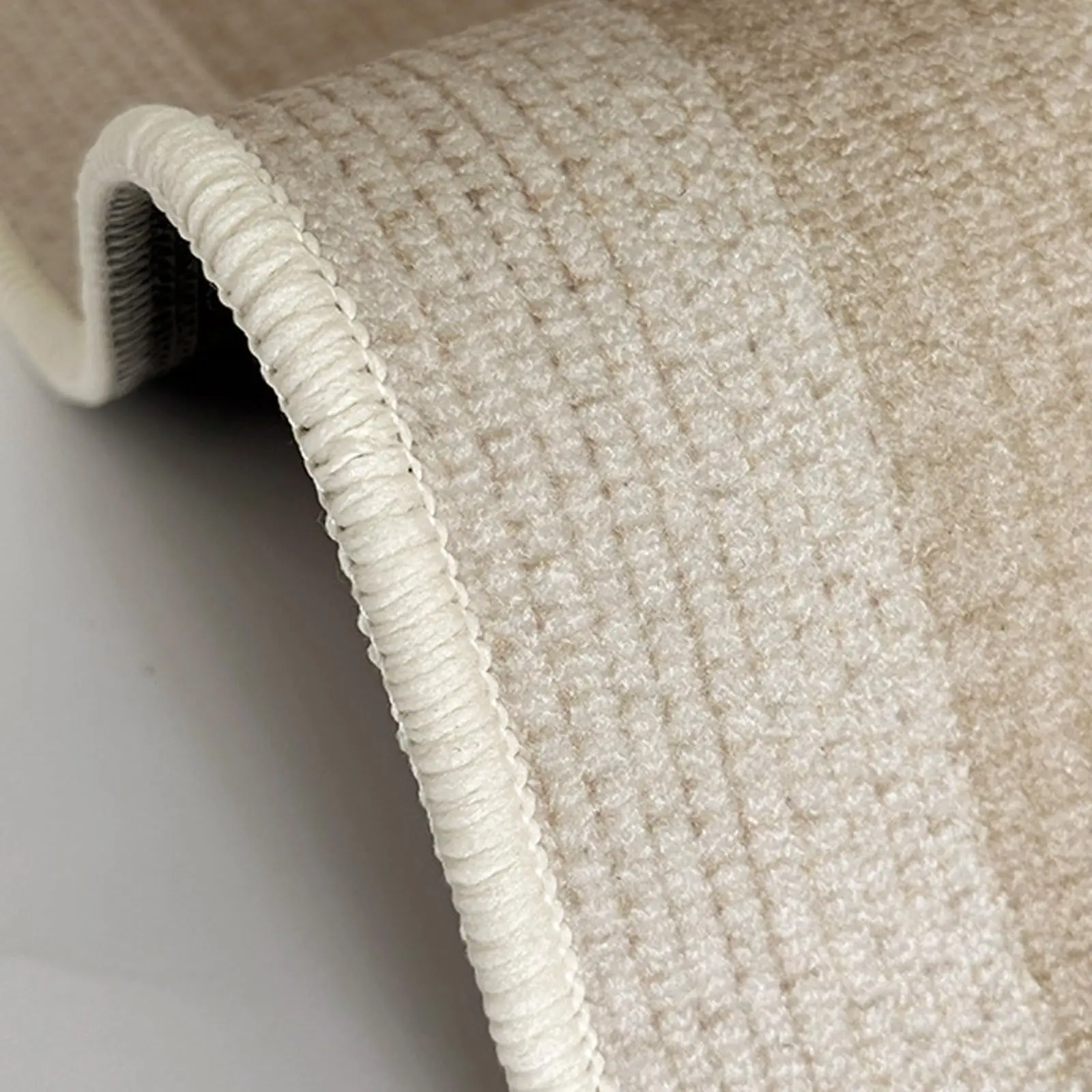 VIKAMA بسيط كريم الرياح السجاد غرفة المعيشة ثلاثة مكافحة حلقة كومة المنزلية السرير البساط سجادة غرفة النوم انتشار كامل