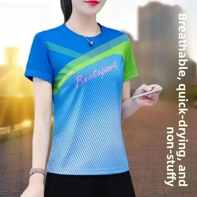 

Ice Silk Qui Dry ort Sve Fitn Outfit Women Summer Thin Large Size Loose Breathable orts Two Piece Set Casual Spor...