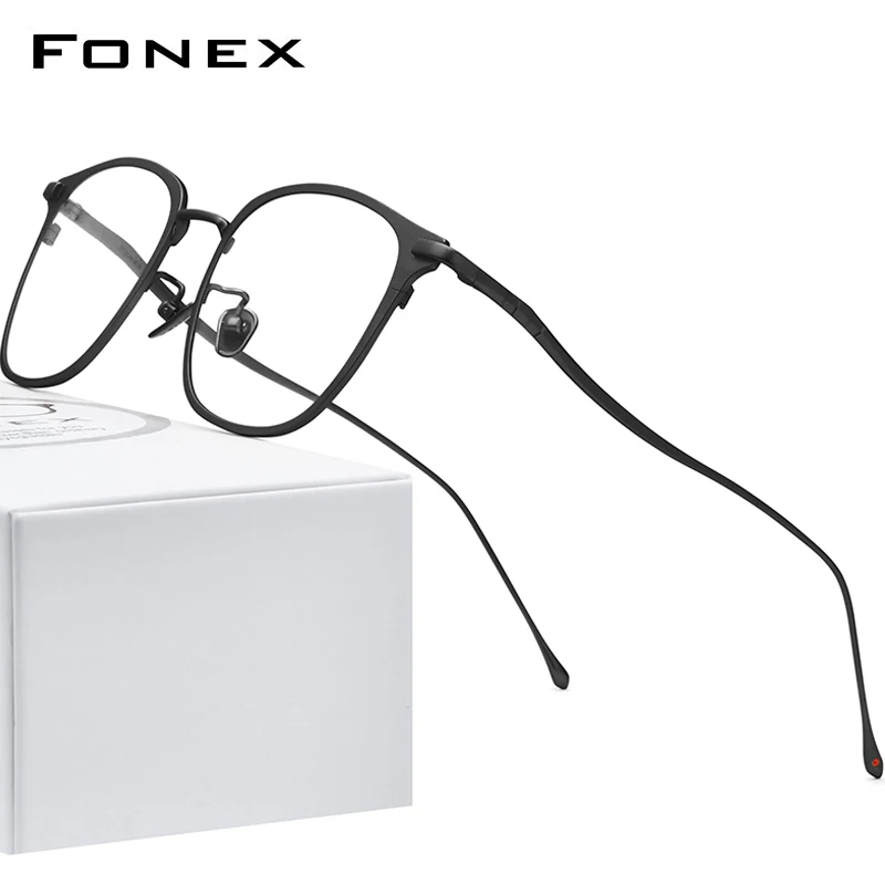

FONEX Pure Titanium Eyeglasses Frame Men Square Glasses Women 2020 New High Quality Eyewear 8522