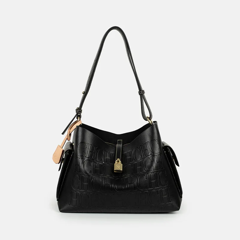 Luxury Designer 2026 New Tote Bag Large Capacity Embossed Shoulder Bag Retro Stylish Commuter Casual Travel Handbag for  Women