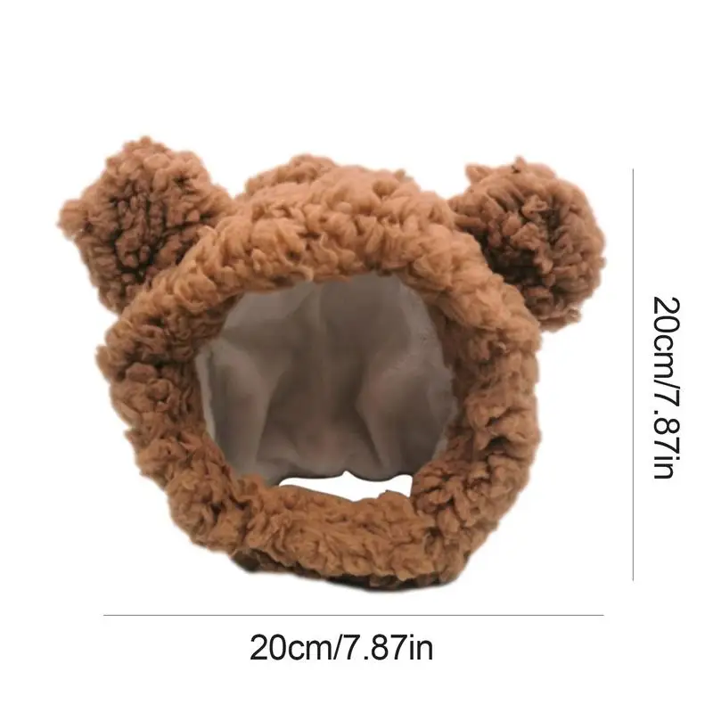 Cute Bear Headwear Pet Cats Dogs Warm Bear Hat Breathable Small Kitten Costume funny Pet Hat Headwear Hat For Pets Puppies