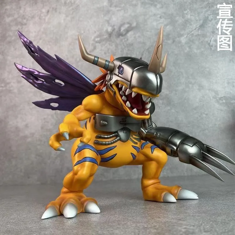 Digimon dourado mecânico tiranomã figura modelo decorativo presente anime na moda brinquedo exibição estátua mercadoria meninos presente de aniversário