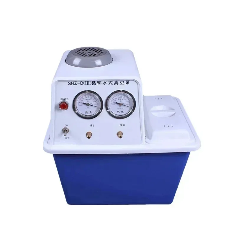 220V 180W Lab Stainless Steel Circulating Water Vacuum Pump, Dual Meter Dual Suction for Filtration/Evaporation