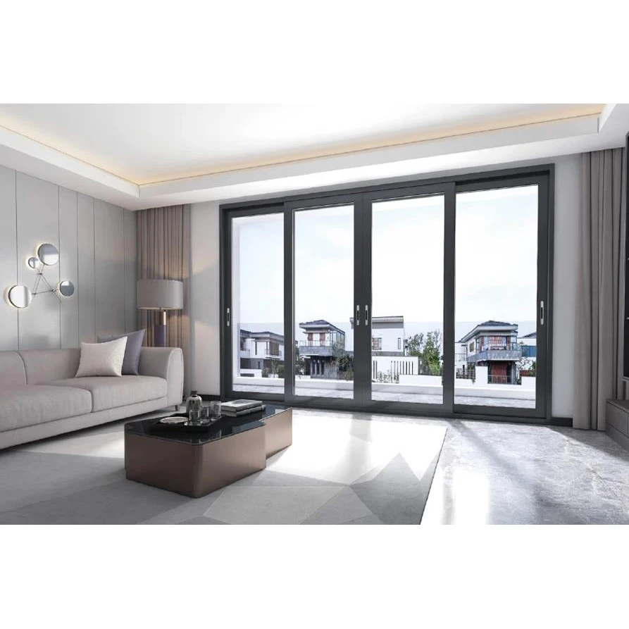 Commercial Modern Energy Efficient Soundproof Aluminum Glass Sliding Door Customized Door and Window for Home Living Room