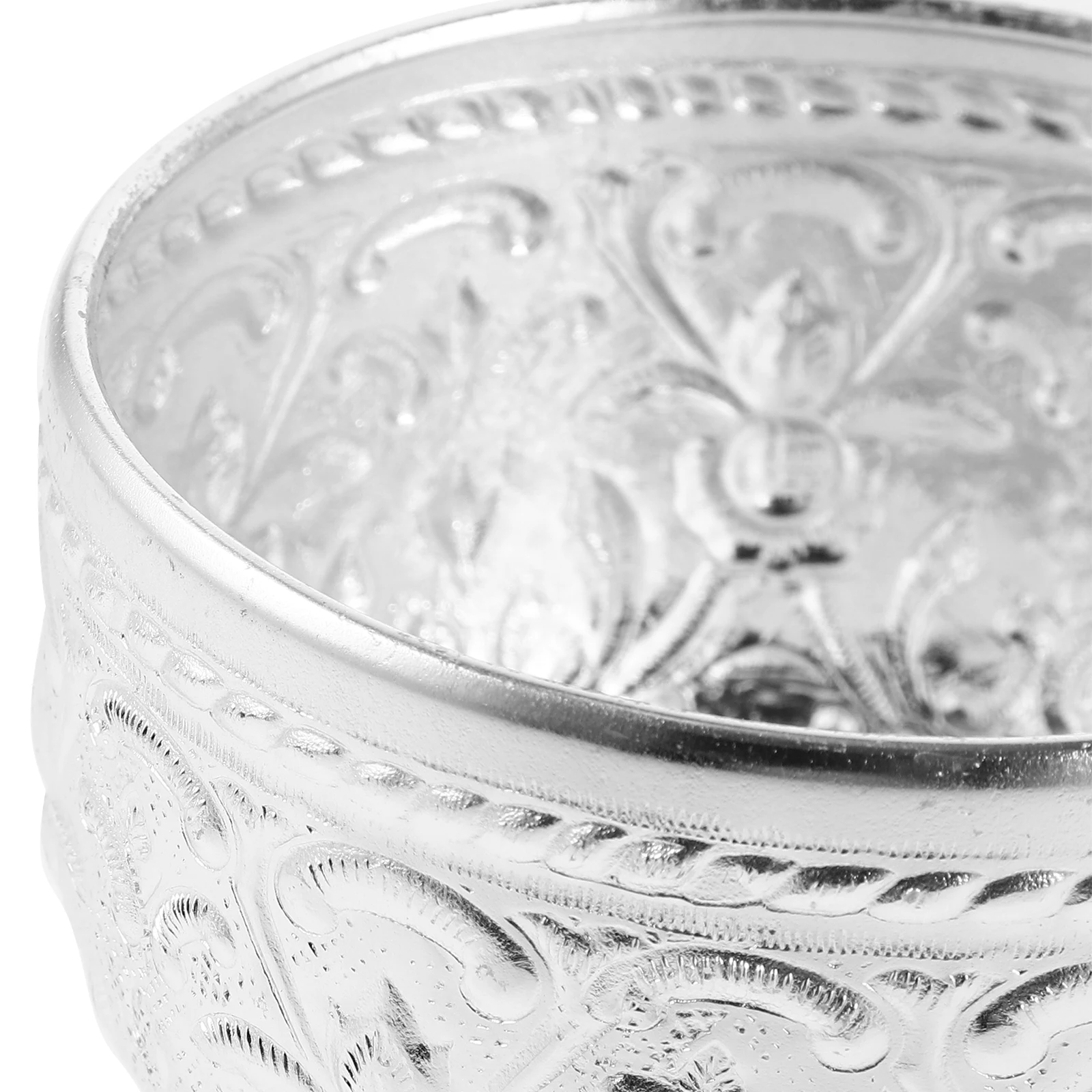 

Tin Bowl 10CM Diameter 6CM Height Thai Style Hand Carved Decoration Essential Oil Bowl Spa Aromatherapy Water Vintage Metal