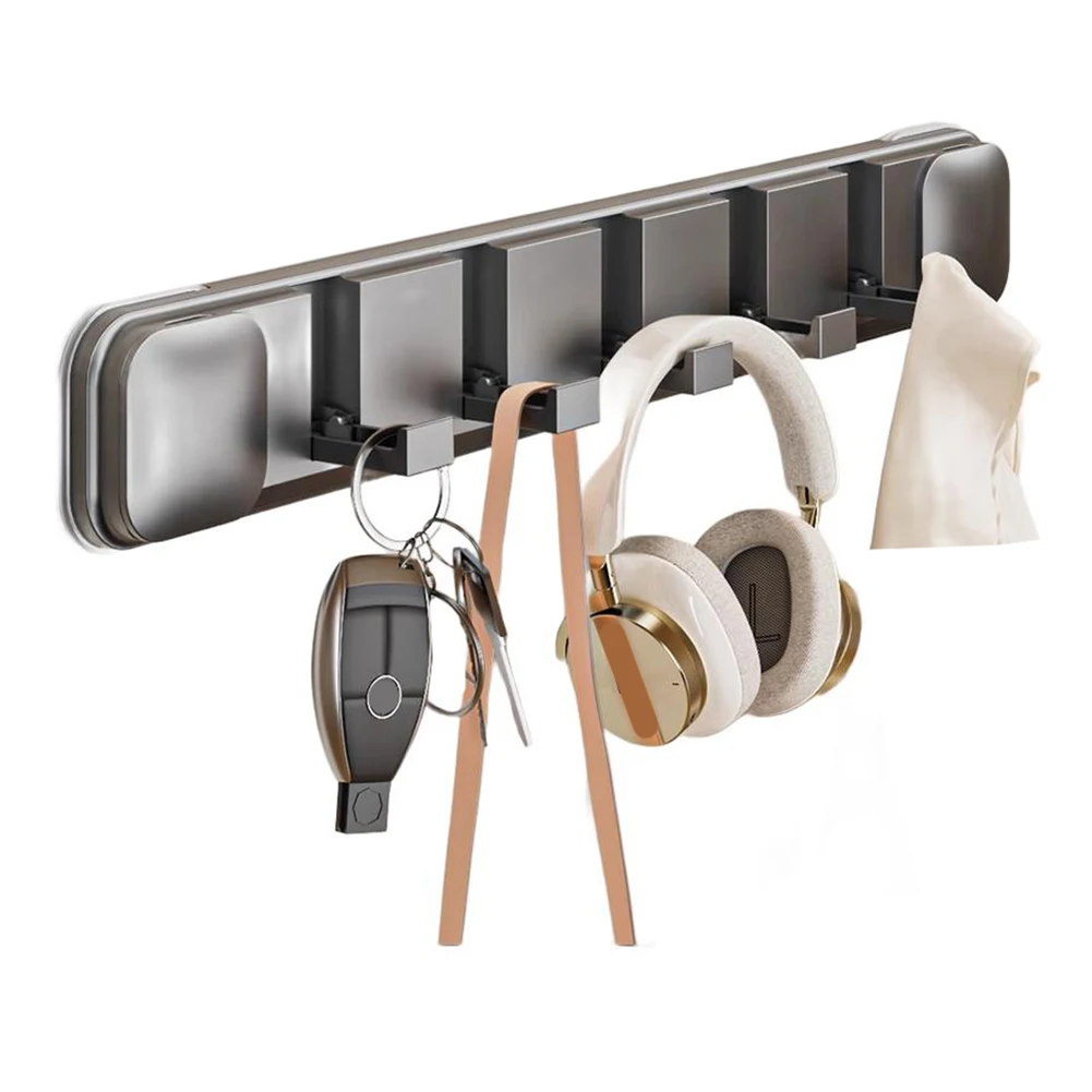 

Home Storage 34.5*6*2cm Foldable Coat Rack Compact Folding Easy Installation Lightweight Design Non-Damaging Adhesion For Bags