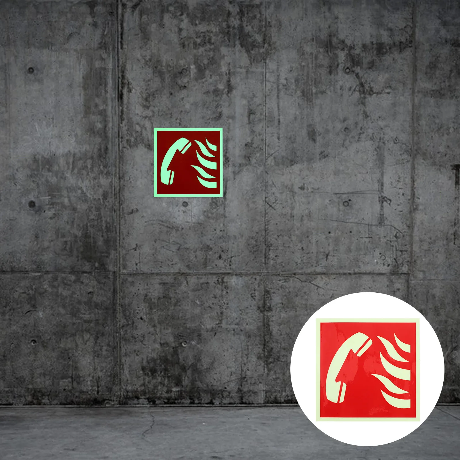 ملصق هاتف الطوارئ للحريق مقاوم للماء بلمسة نهائية لامعة ومقاوم للتمزق لأنفاق الطابق السفلي وأعمدة المصعد ومواقع الإشارة الضعيفة #1