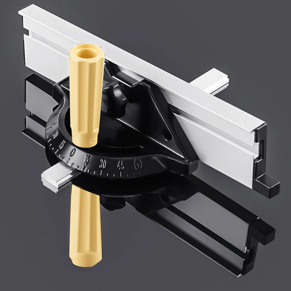 

Угловой упор для настольной пилы с алюминиевой направляющей, прецизионный угловой направляющий инструмент для деревообработки, для поперечной резки, направляющая для угловой резки на настольной пиле