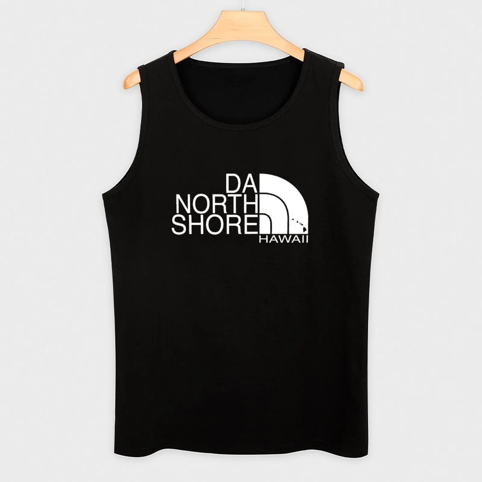 DA North Shore เสื้อกล้ามฮาวายเสื้ออนิเมะผู้ชายเพาะกาย