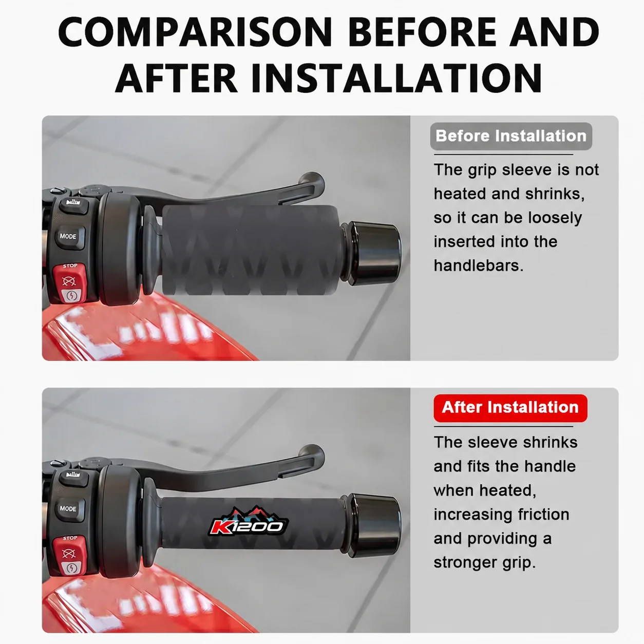 Motorcycle Heat Shrinkable Gri - Handlebar Grip Heated ulasan dan harga