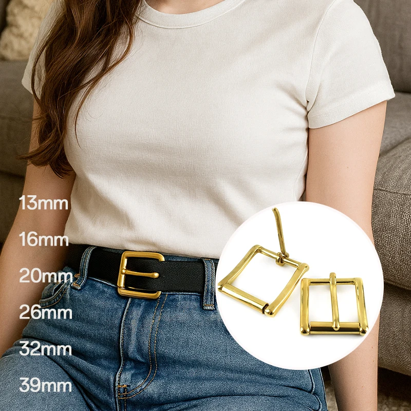 

1/2/5Pcs 13-38mm Belt Brass Buckles for Man Waist Band Roller Needle Buckle Head Shoe Adjust Slider Pin Clasp Leather Hardware