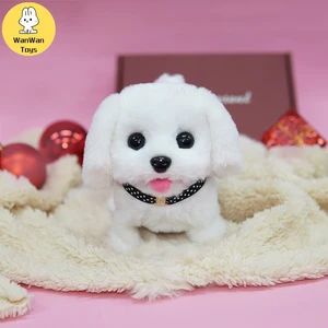 WanWan-لعبة قطيفة للكلاب التفاعلية ، والمشي ، والنباح ، وهز الذيل ، والتمدد ، هدية مثالية للأطفال ، 7 بوصات أعلى 8 مبيعات أفخم جرو Pinscher - No8