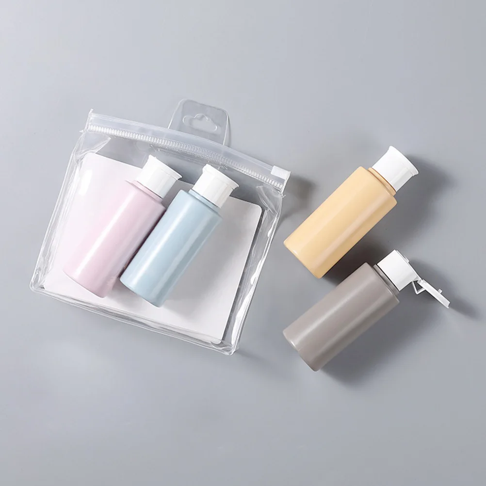 

4 Pcs Extrusion Bottle Set Empty Travel Makeup Dispensing Container Dispenser for