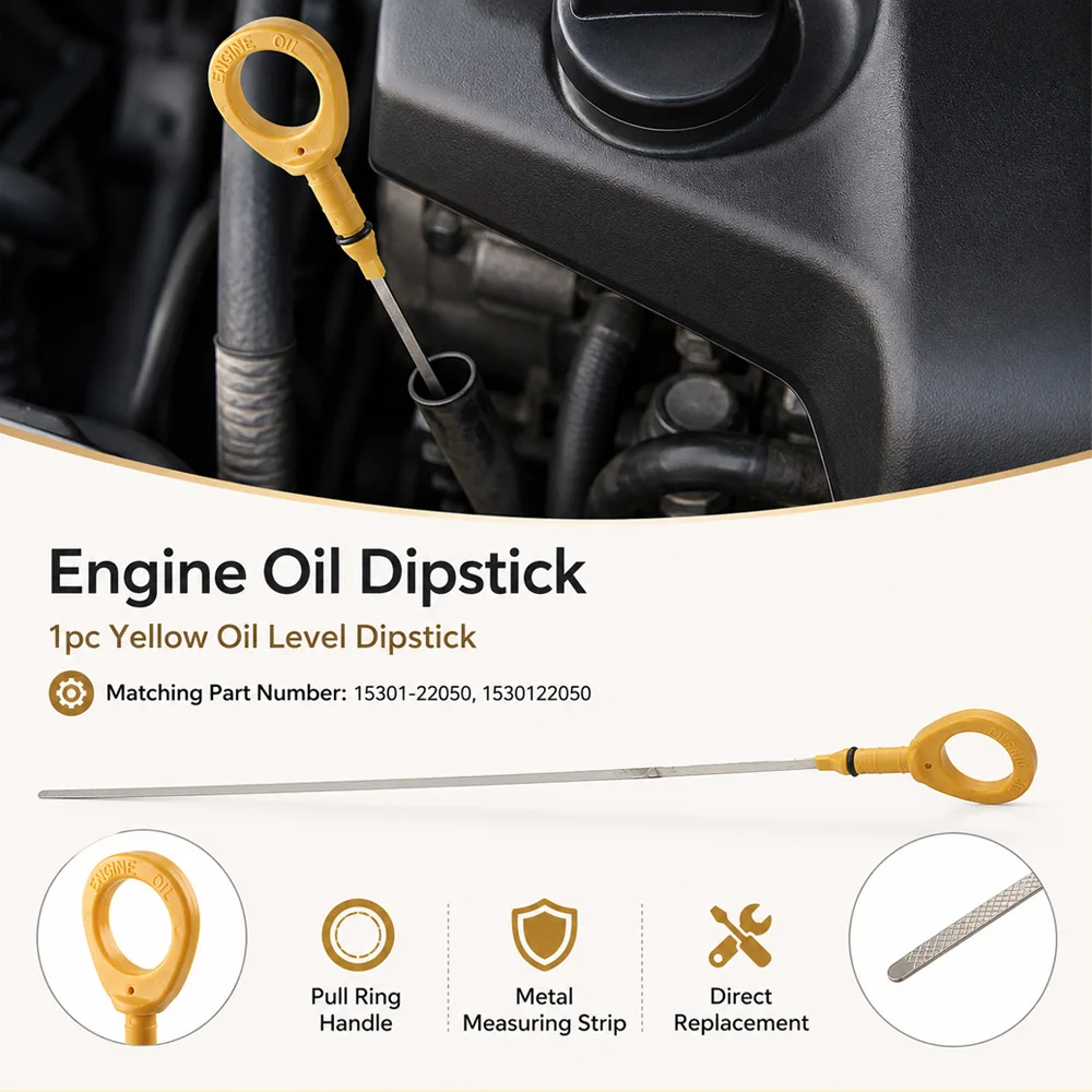 15301-22050, 1530122050 Car Oil Level Dipstick 570 mm / 22.44 in For Toyota Celica GT Corolla Matrix 1.8L L4 1ZZ-FE