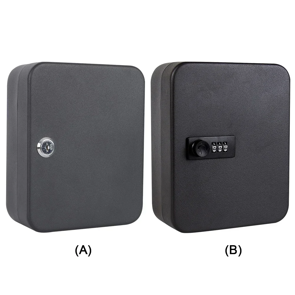 Key Box Wall Mounted 20 Key Hooks Key Cabinet Wall Mount with Key/Code Lock Key Storage Lock Box Key Cabinet Security Lock Box