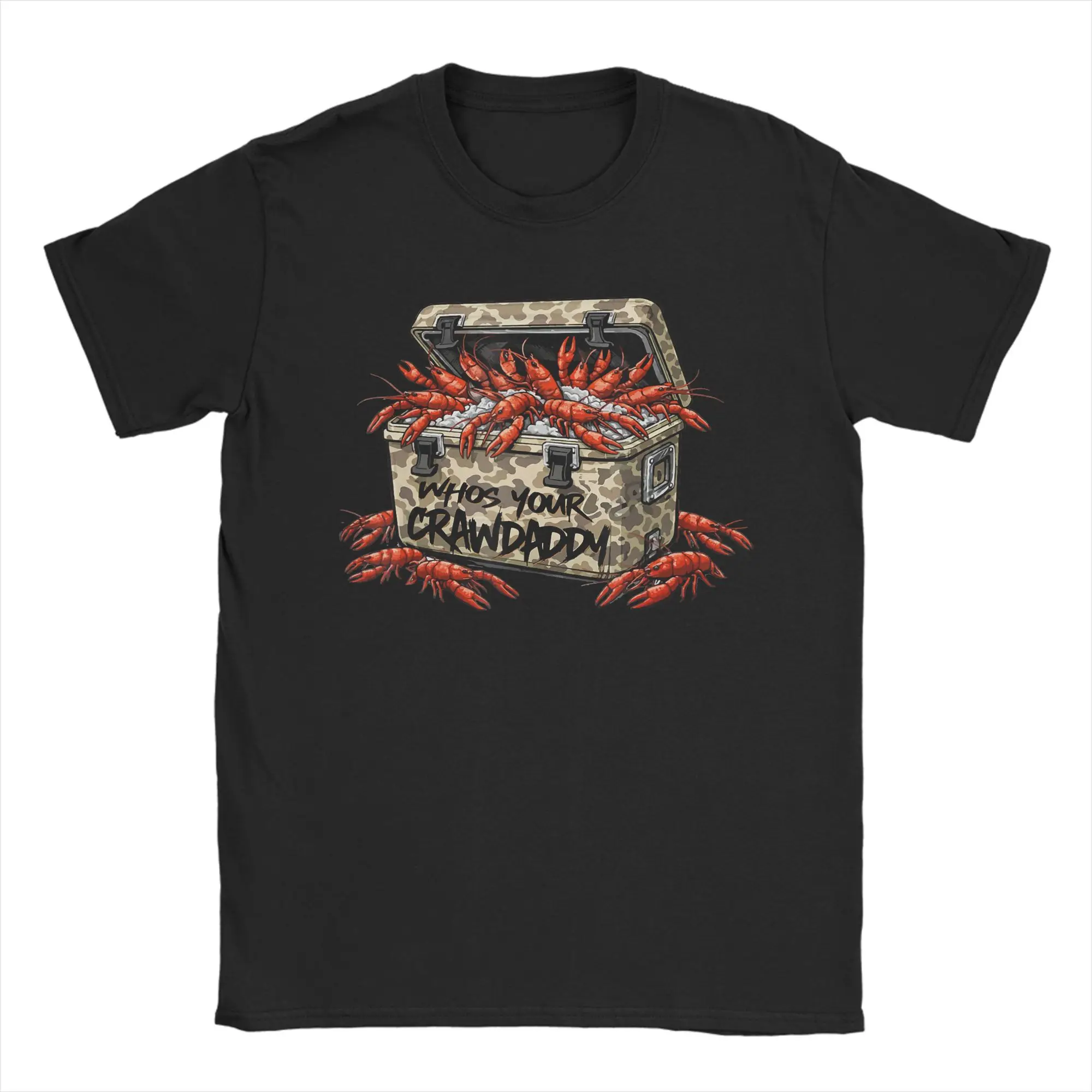 Who s Your Crawdaddy Funny Crawfish Boil Southern Men's T Shirt Funny Tees Short Sleeve Round Collar T-Shirts Clothing