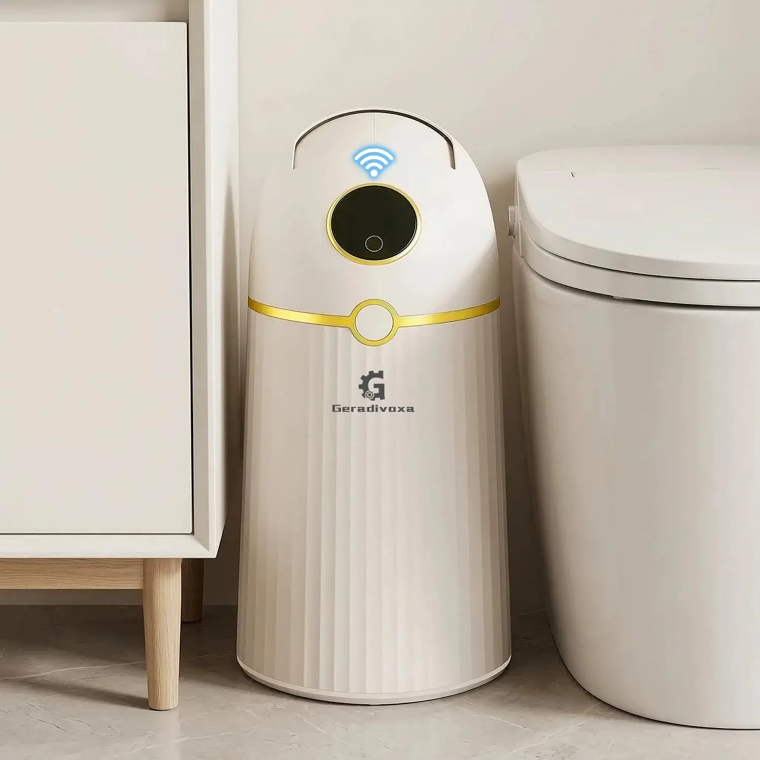 Self-Sealing & Self-Changing Trash Can, 2.7 Gallon Automatic Touchless Smart Bathroom Trash Can with Lid, Slim Waterproof Waste