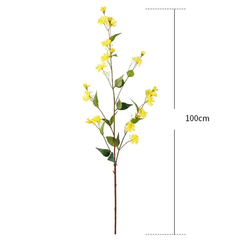 100cm Artificial Hieracium Flower Elegant Beautiful Simulation Snow Willow Branches Real Touch Handmade Fake Flower
