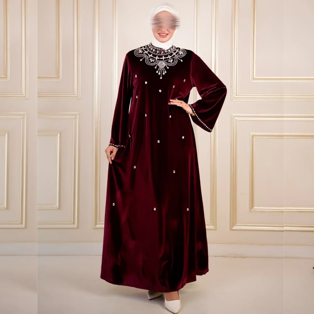 

Customized Pleat Classic Glitter Women's Evening Gowns High Collar A-line Long Dresses Bespoke Occasion Elegant Party Dress