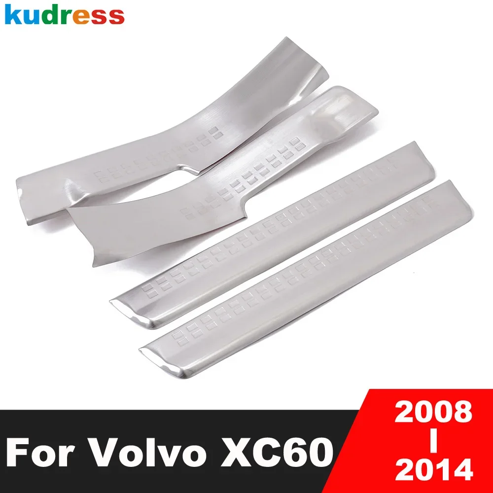 

Door Sill Scuff Plate Cover Trim For VOLVO XC60 2008 2009 2010 2011 2012 2013 2014 Steel Car Thresholds Pedal Guard Accessories