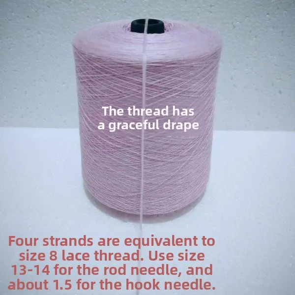 Pure Cotton Yarn 4 Strands Silk Gloss Hand Knitted Soft Skin-friendly Non-fuzzy Non-fading for Clothing Accessories