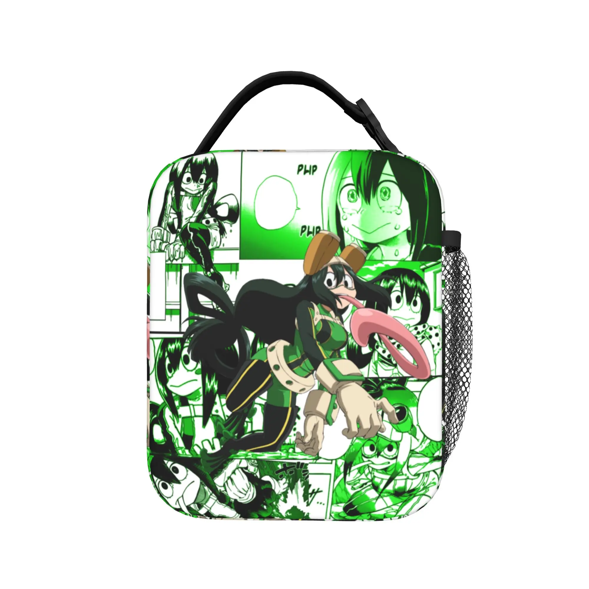 Tsuyu Asui Manga Insulated Lunch Bag Large MHA  Meal Container Cooler Bag Tote Lunch Box School  Picnic Food Storage Bags
