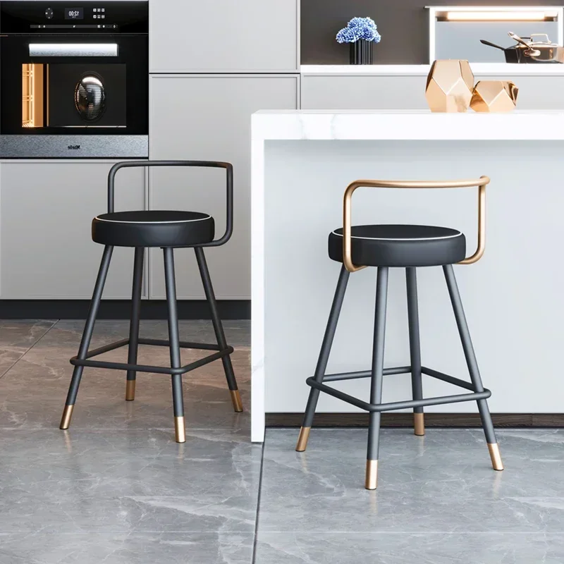 مقصف منصة مشروبات كرسي فاخر إطار معدني منجد فو الجلود الأمريكية الخفيفة الكبار عالية البراز لجزيرة المطبخ