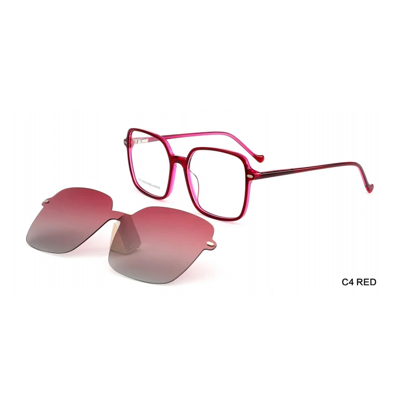 Ceofy New Women Men Glasses Frame Big Square Fashion Brand Design Polarized Magnetic Sun Clip Optical Myopia Eyeglasses Frame