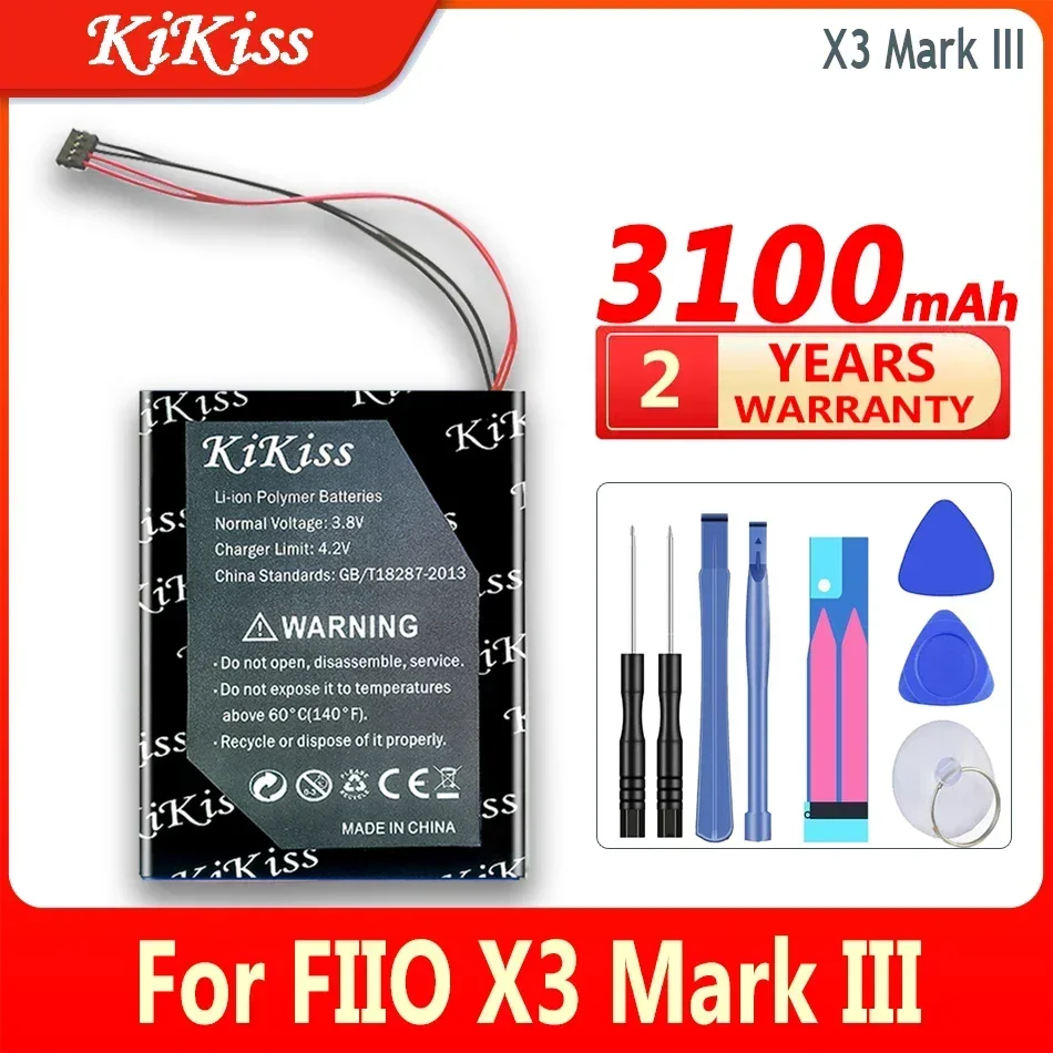 

Новый аккумулятор KiKiss 3100 мАч для проигрывателя FIIO X3 Mark III, Цифровые Батареи