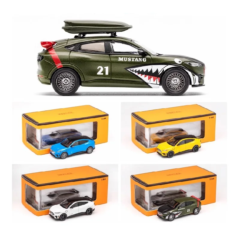 

GCD 1:64 Mustang Mach-E with roof box Green Shark LHD Alloy Vehicle Collectible Car Model
