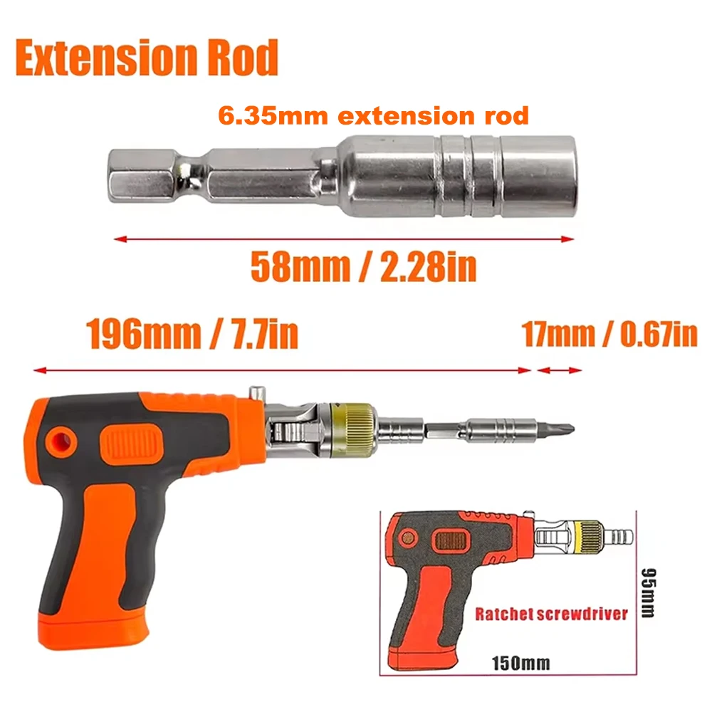 Multifunctional Screwdriver Bit Ratchet Magnetic Screwdriver Bits Holder 16 in 1 Adjustable Metal Upgraded Ratchet Electronic