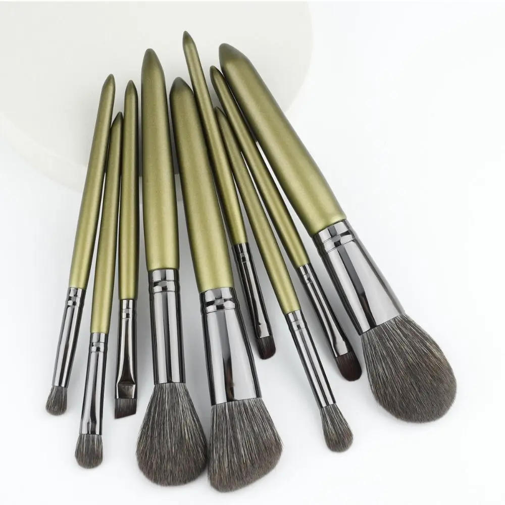 ふわふわメイクブラシセット カブキブラシ ソフトファイバーアイコスメティックブラシキット ヤギ毛ファイバーヘア アイシャドウブラシ メイクアップツール