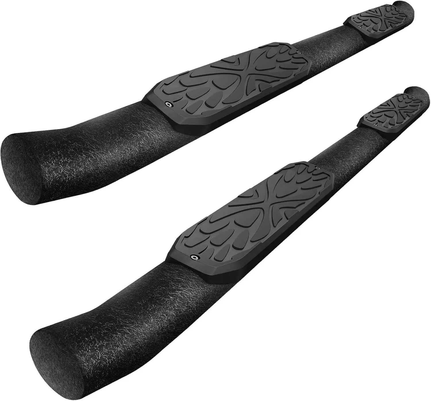 

Подносы 3,5 дюйма, совместимые с Ford F150 Crew Cab 2015-2025 гг. Подножки F150 и боковые ступеньки Nerf Bars из углеродистой стали.