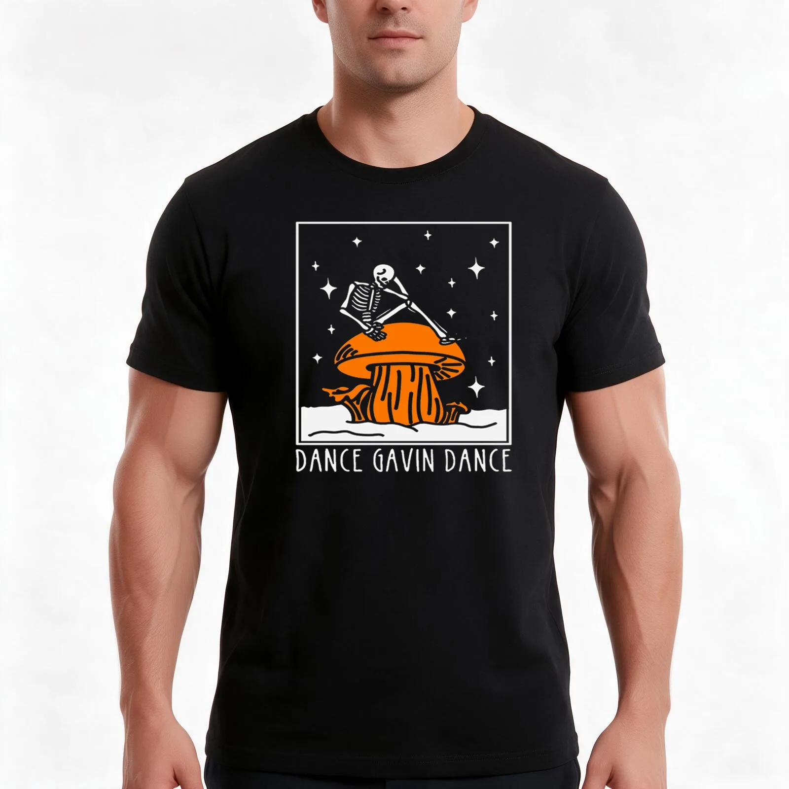 Dance Gavin Dance Graphic Design T-Shirt, Summer Casual Cotton Tee, Oversized Streetwear Tops, Vintage Graphic Print