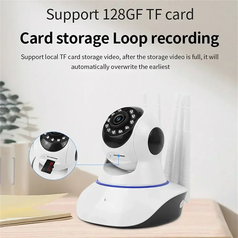Cámara WiFi de 5 antenas - Full Color HD 360 °   Monitor de bebé con cámara web de vigilancia de seguridad para el hogar (PIX-LINK GT5)